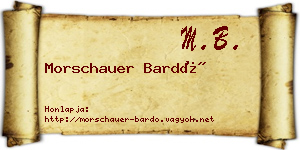 Morschauer Bardó névjegykártya